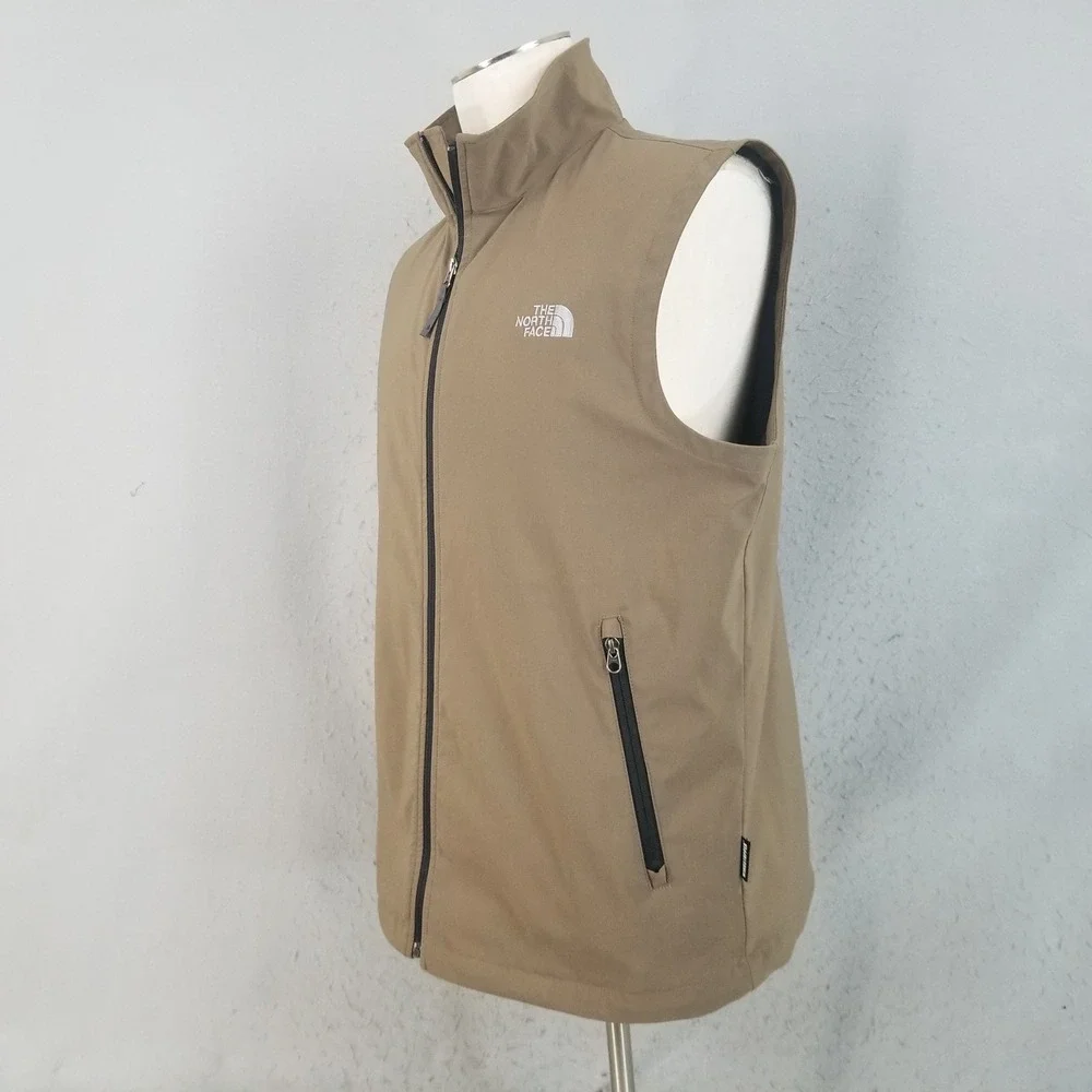 The North Face Vest Mens L Tan Windstopper Softshell Full‎ Zip Outdoor Gorpcore